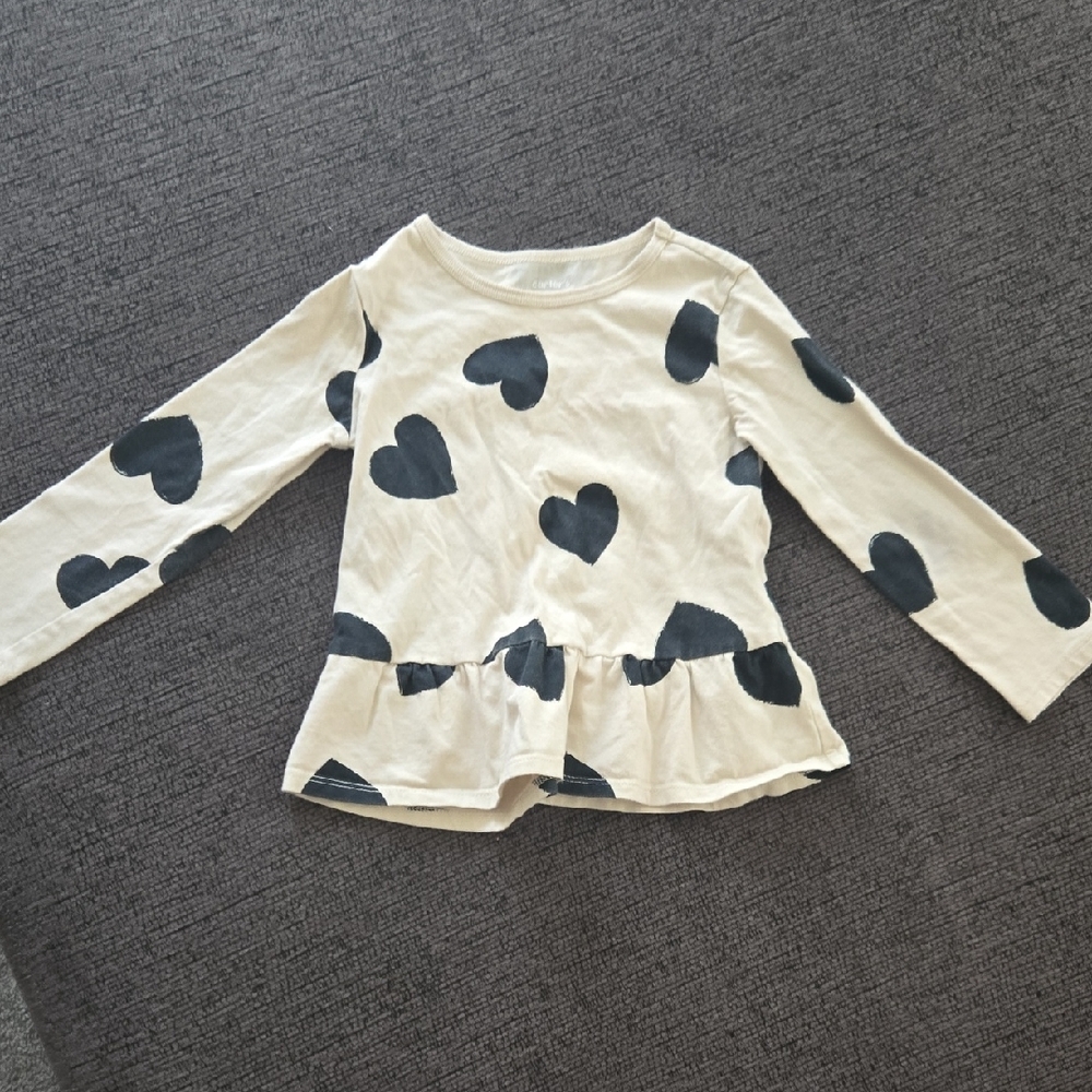 Heart Patterned Kids Top